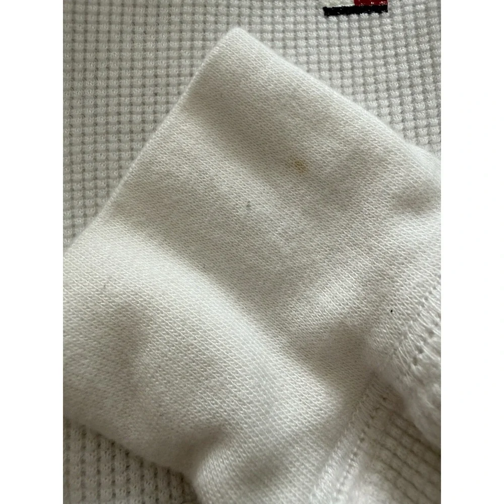 VTG Y2K Tommy Girl Hilfiger Full‎ Zip Sweater Hoodie Waffle Knit White Small